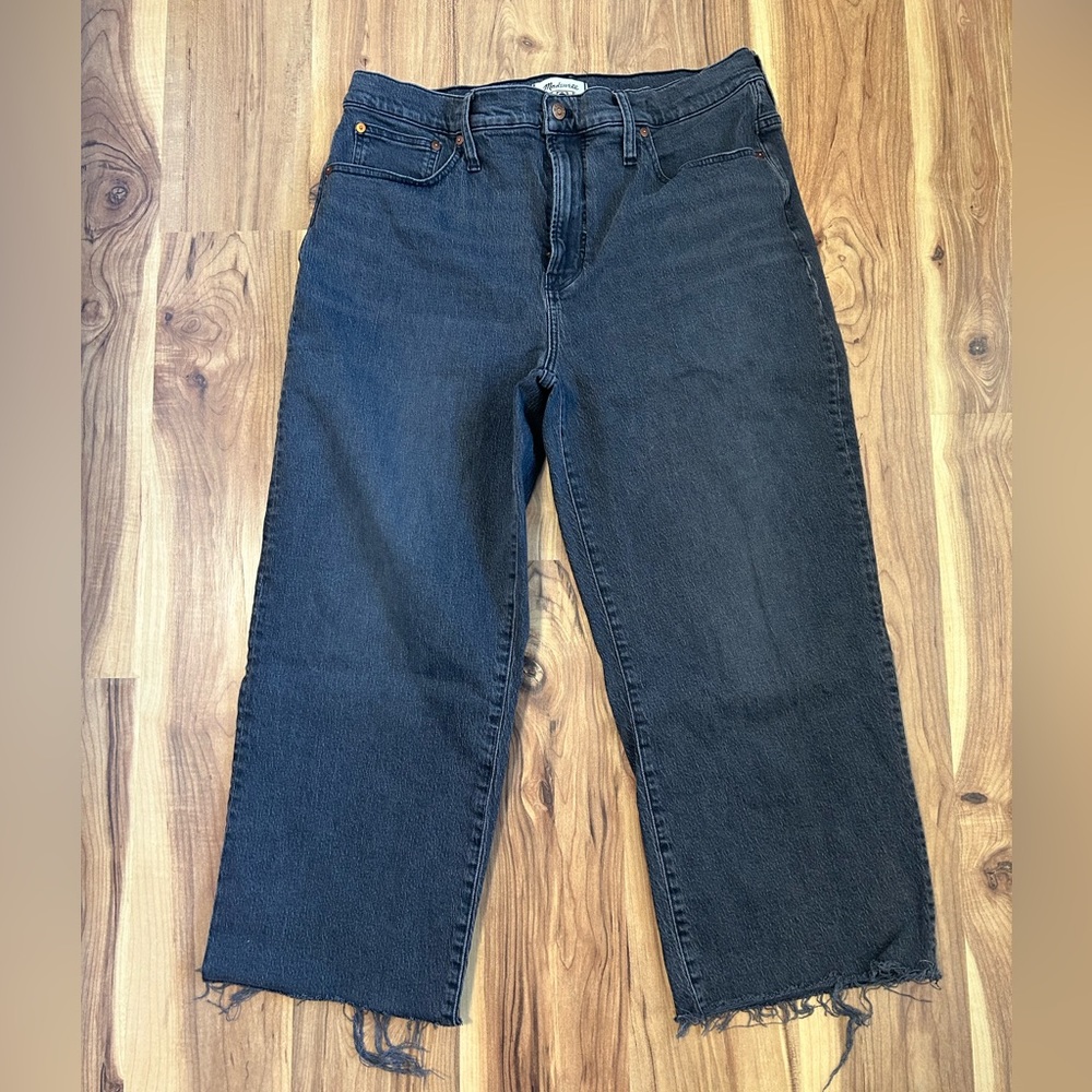 Madewell Perfect Vintage Wide-Leg Crop Jean in Benley Wash